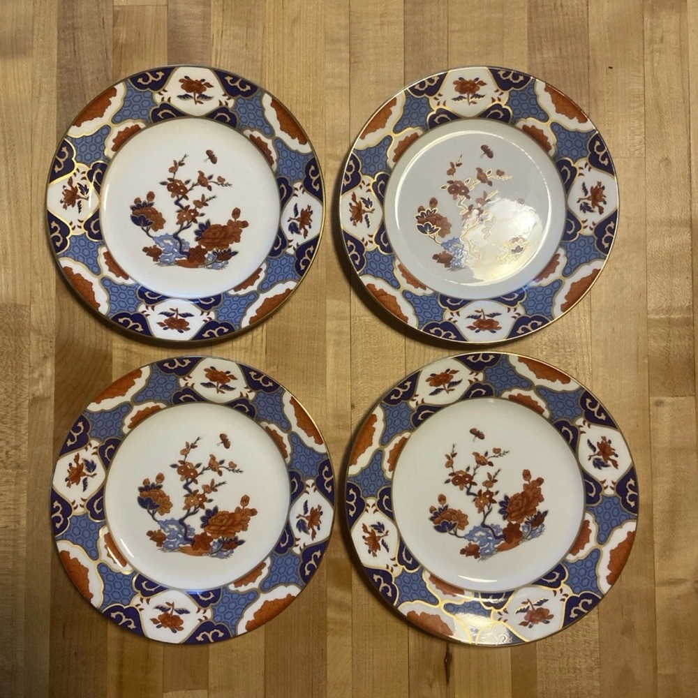 Set of 4 Spode Shima Bone China Luncheon Plates 9 1/4 Y8172-D - Picture 7 of 8